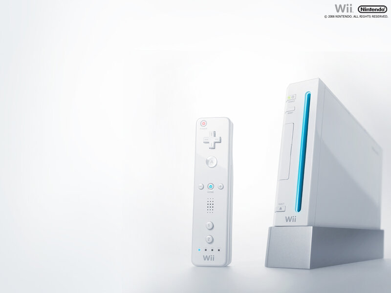 Wii console and controller