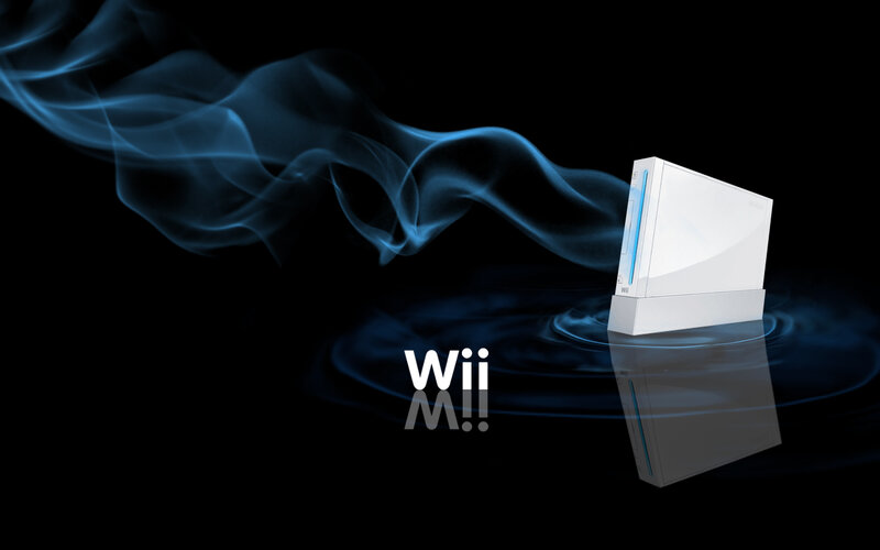 Wii console with blue smoke