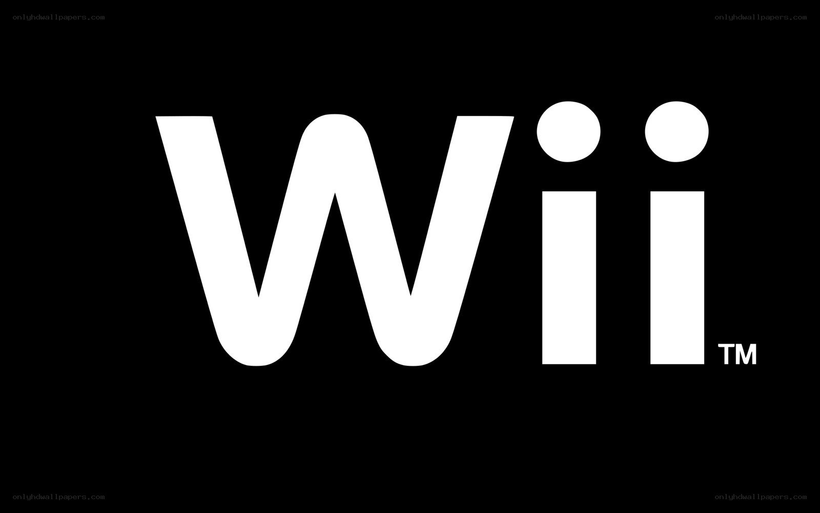 Wii logo on black background