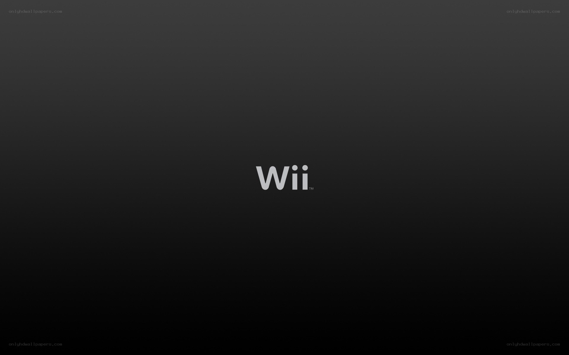 Wii logo on black background
