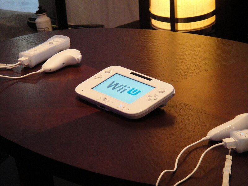 Wii U console on table