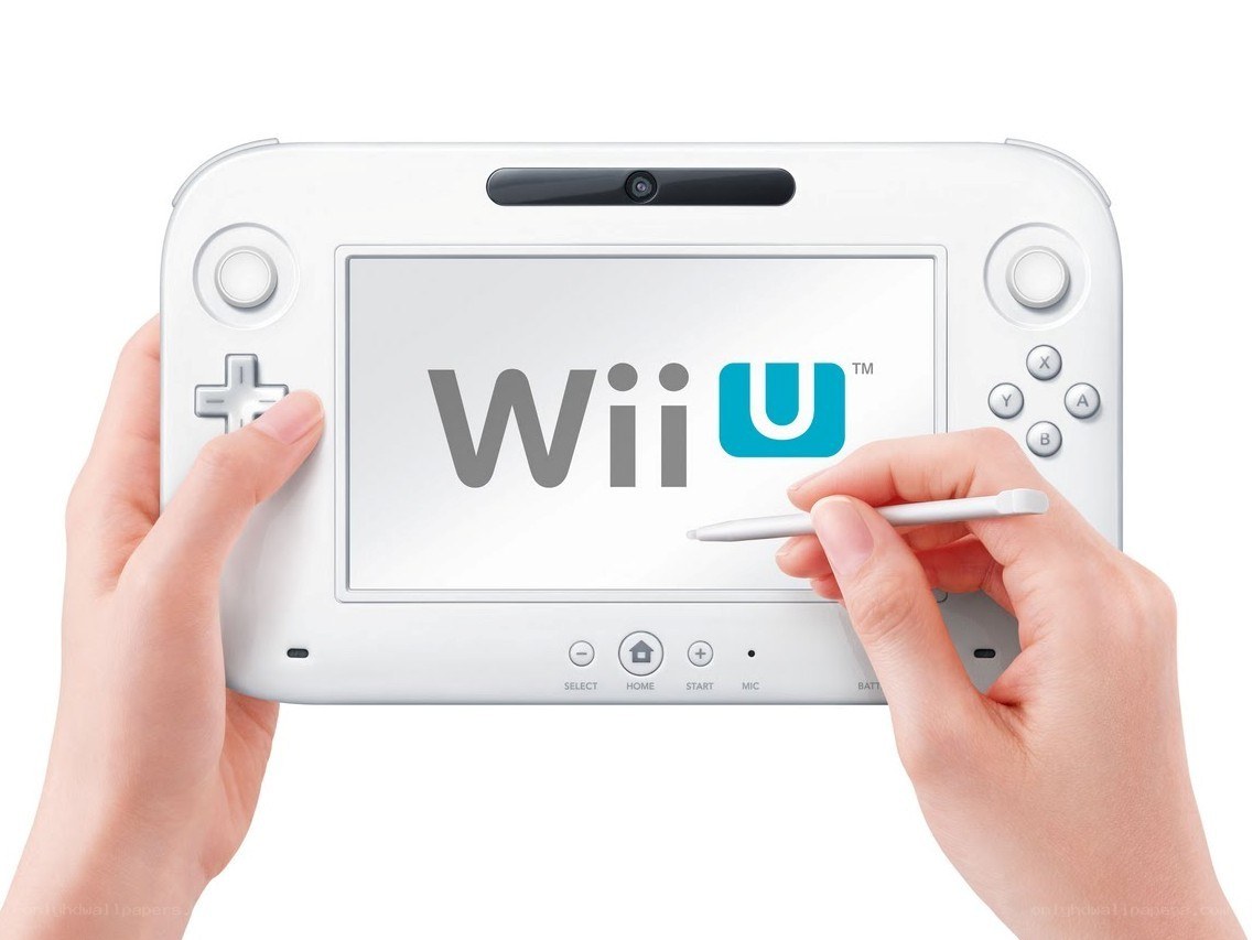 Wii U console with stylus