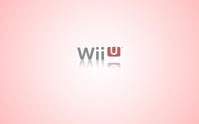 Wii U logo on pink background