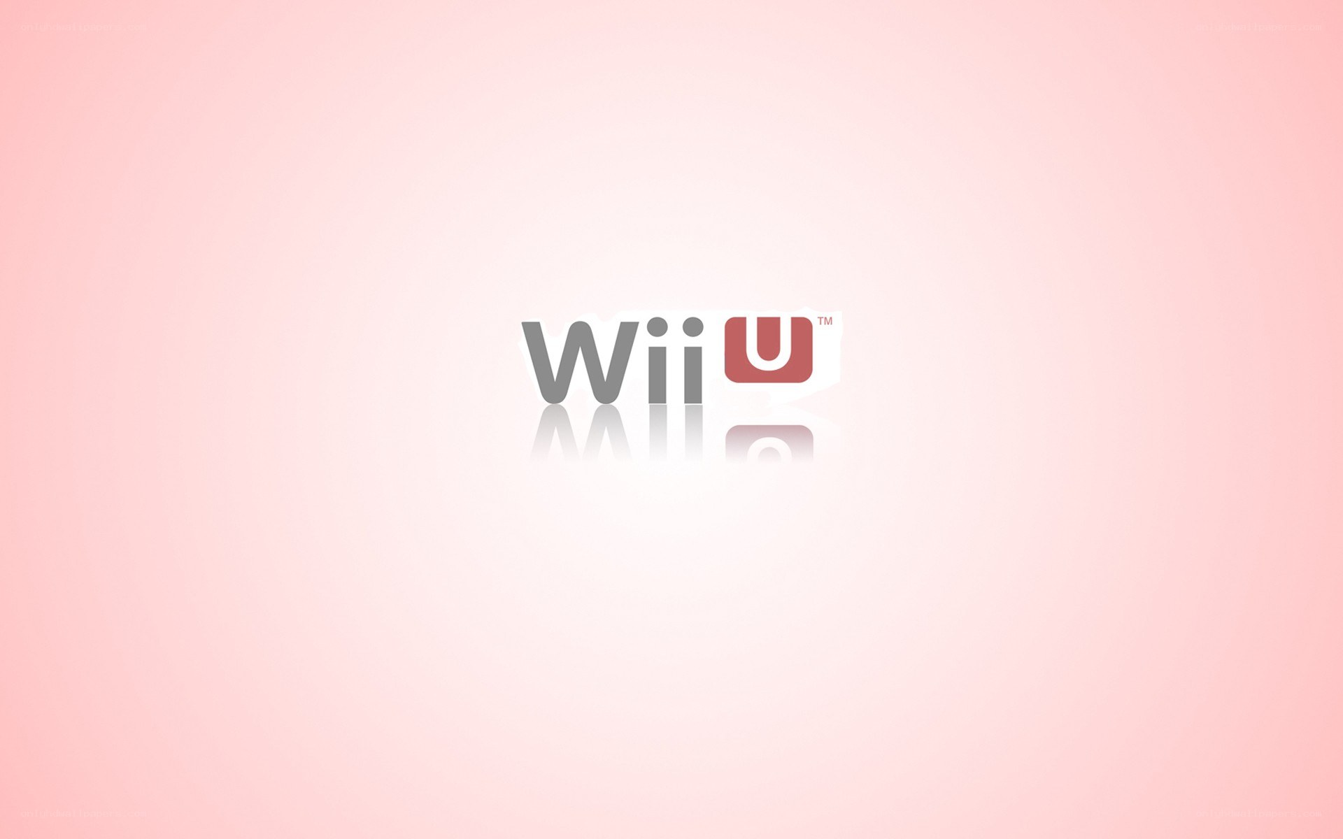 Wii U logo on pink background