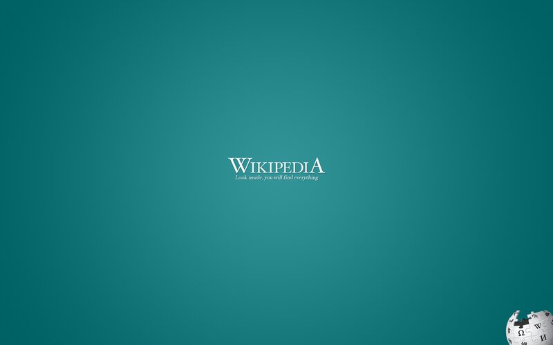 Wikipedia Logo on Teal