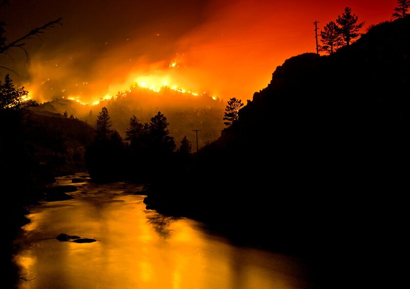 Wildfire at Night — Orange