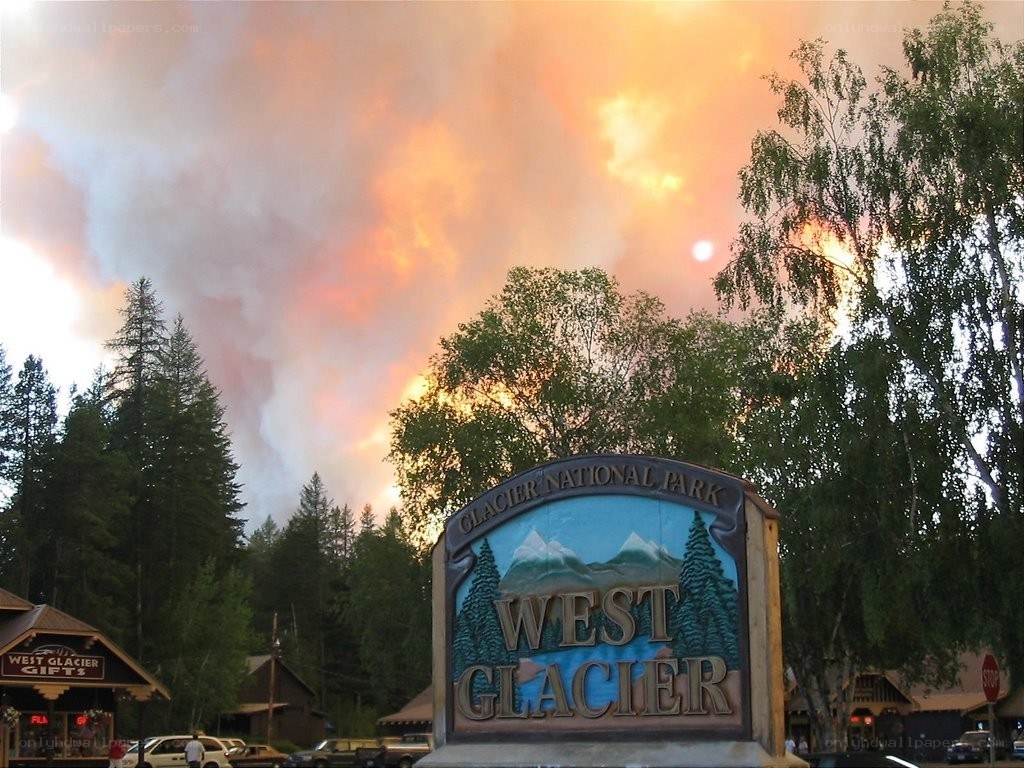 Wildfire at West Glacier