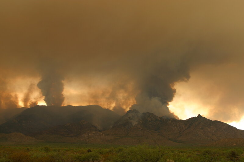 Wildfire in Mountains