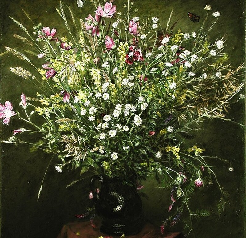 Wildflower Bouquet in Vase — Green