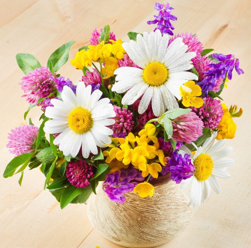 Wildflower Bouquet — White, Bright, Spring