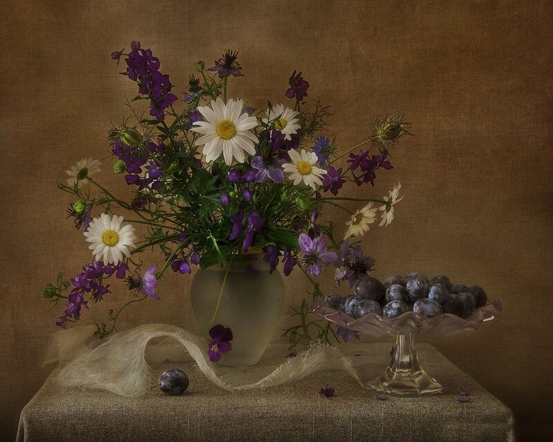 Wildflowers and Plums