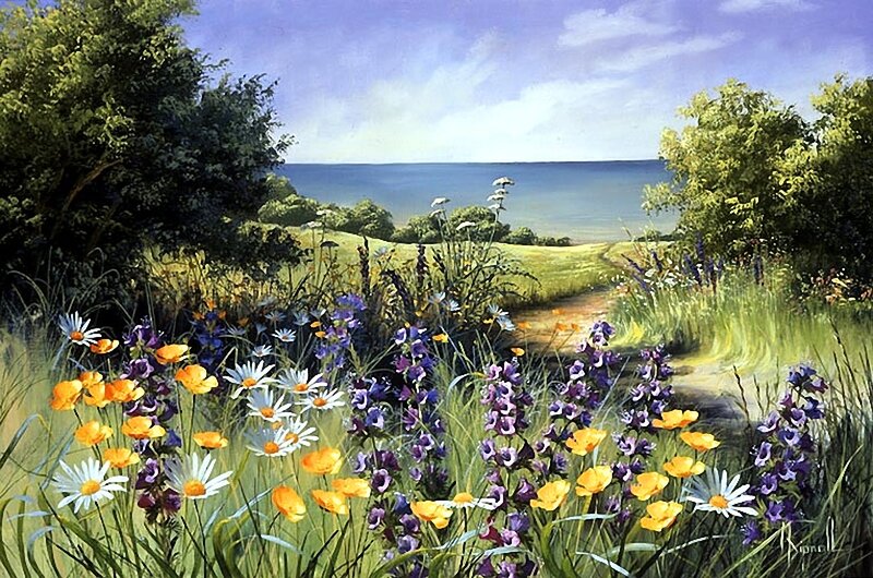 Wildflowers by the Sea — Green