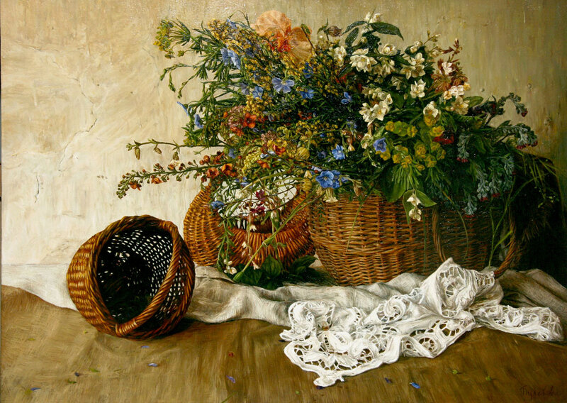 Wildflowers in a basket