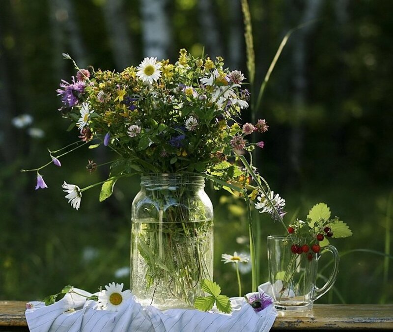 Wildflowers in a Jar — Green
