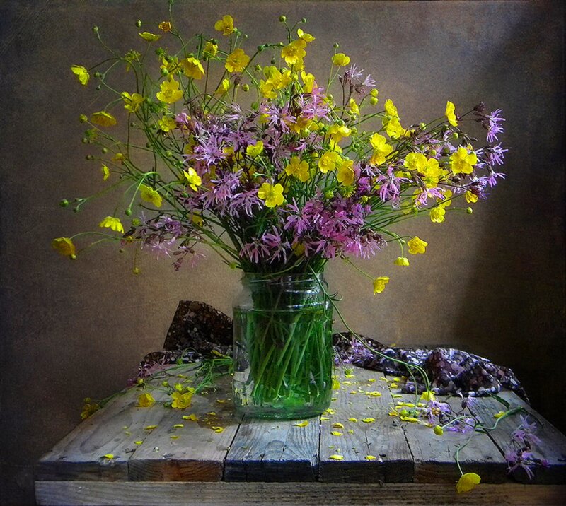 Wildflowers in a Jar — Yellow