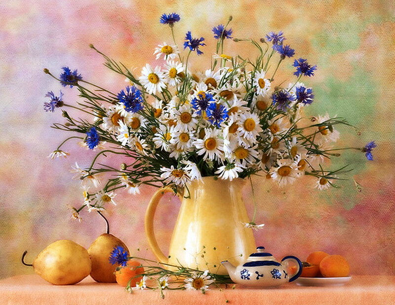 Wildflowers in a Jug — Yellow