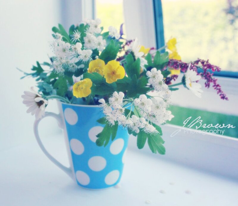 Wildflowers in a Mug — Blue