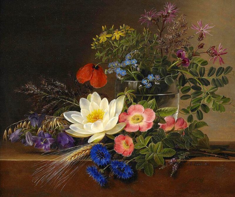 Wildflowers in a Vase — Green, Calm
