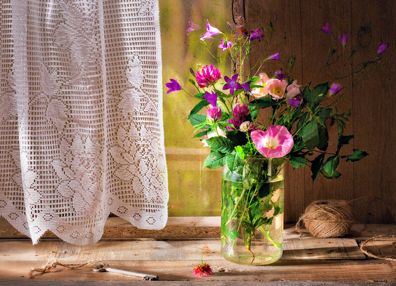 Wildflowers in a Vase — Pink