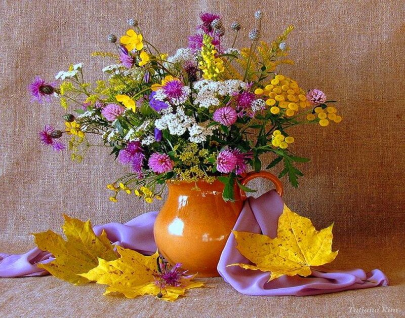 Wildflowers in a Vase — Yellow, Calm