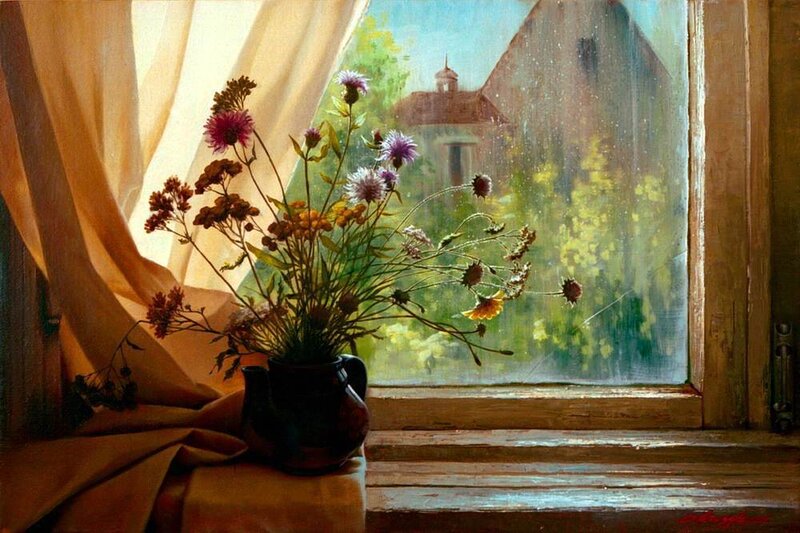 Wildflowers in a Vase — Yellow