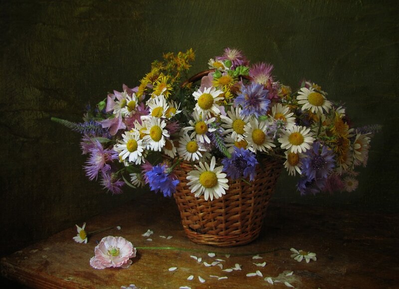 Wildflowers in Basket