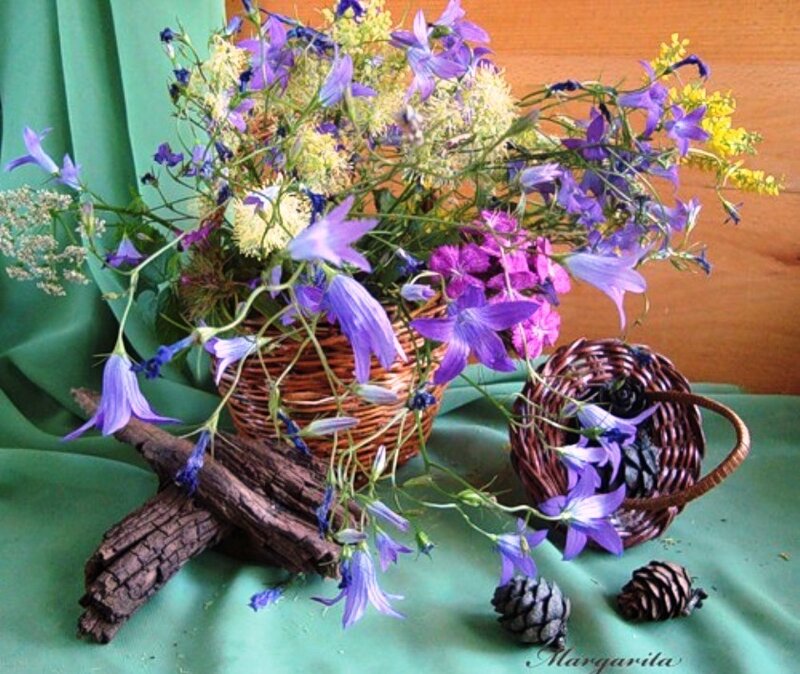 Wildflowers in Baskets