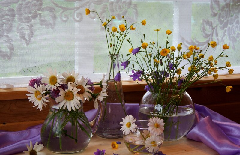 Wildflowers in Vases