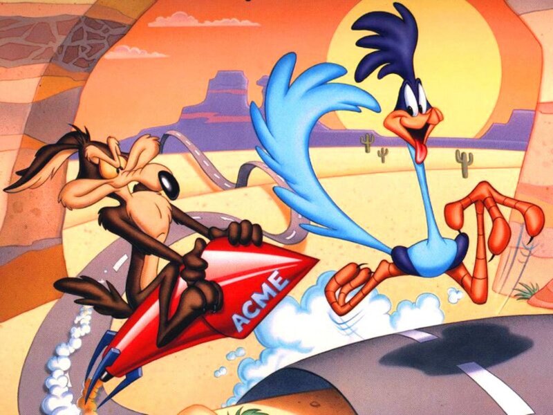 Wile E. Coyote and Road Runner — Blue, Chaotic