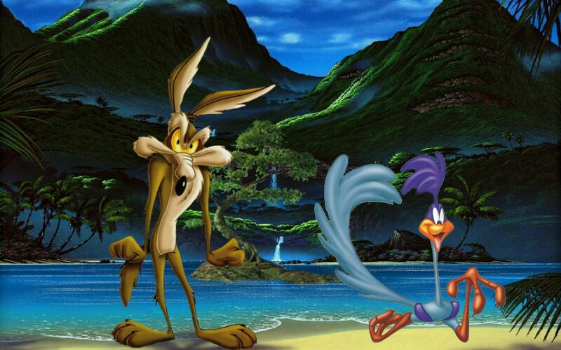 Wile E. Coyote and Road Runner — Blue