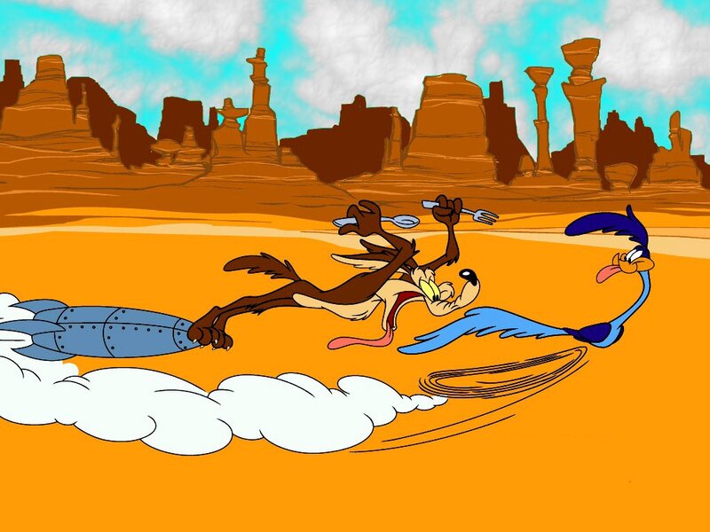 Wile E. Coyote and Road Runner — Orange