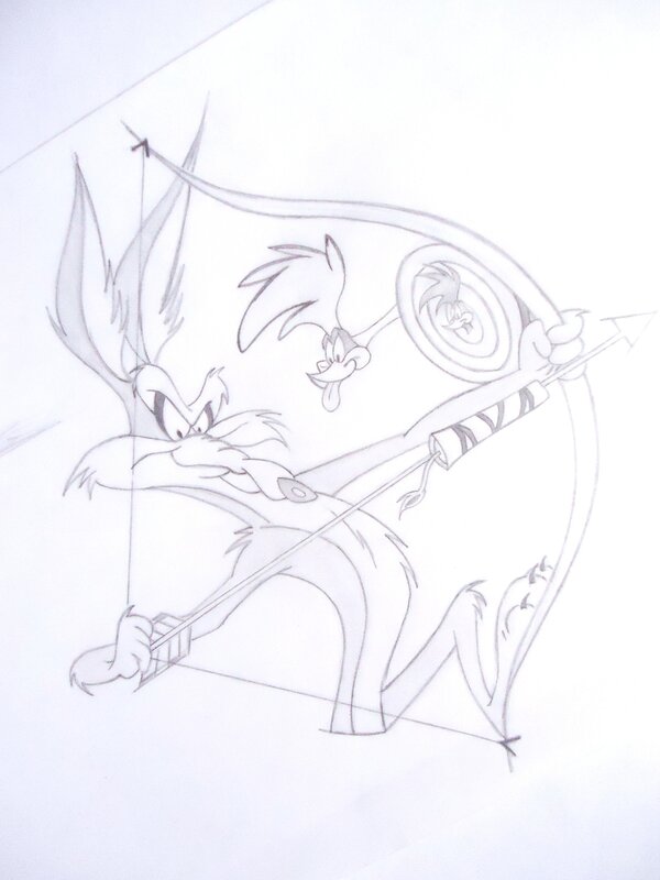 Wile E. Coyote drawing