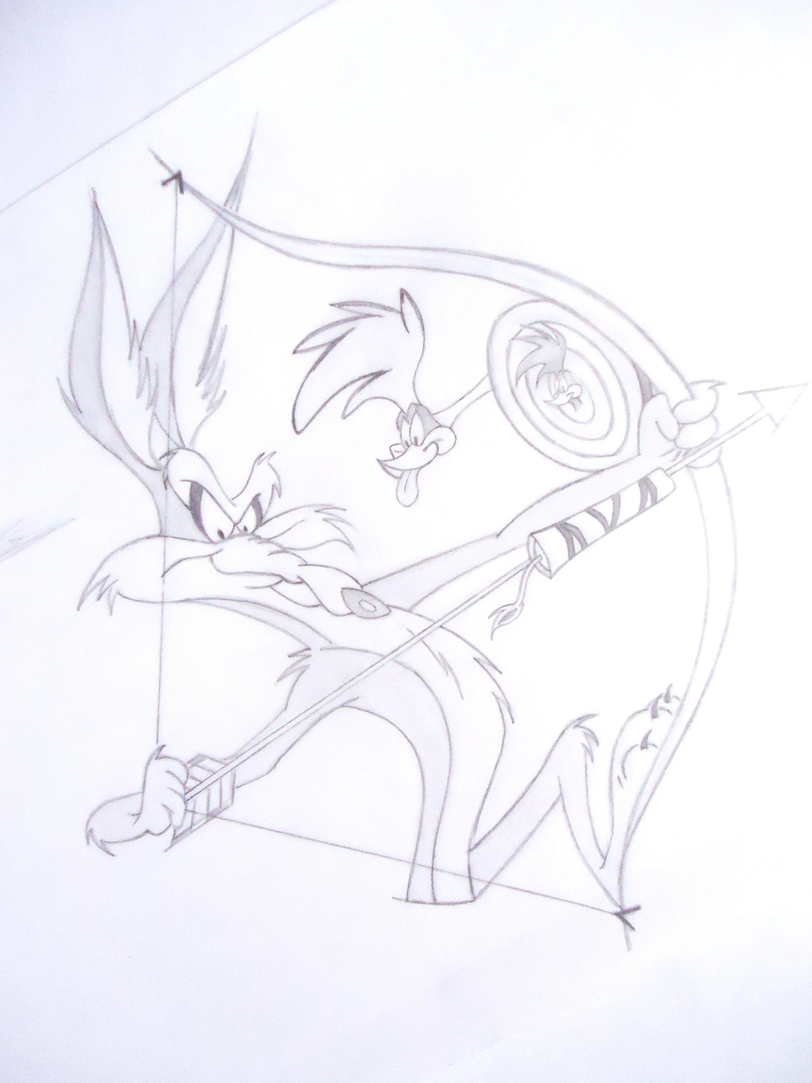Wile E. Coyote drawing
