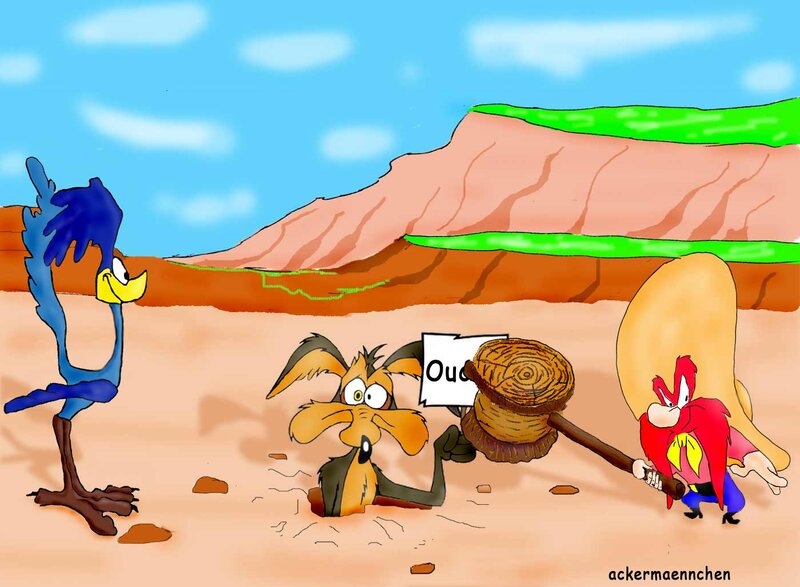 Wile E. Coyote in Desert