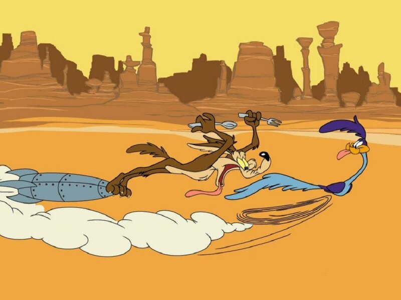 Wile E. Coyote Running — Orange