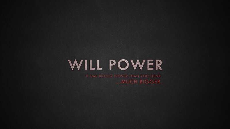 will power text graphic