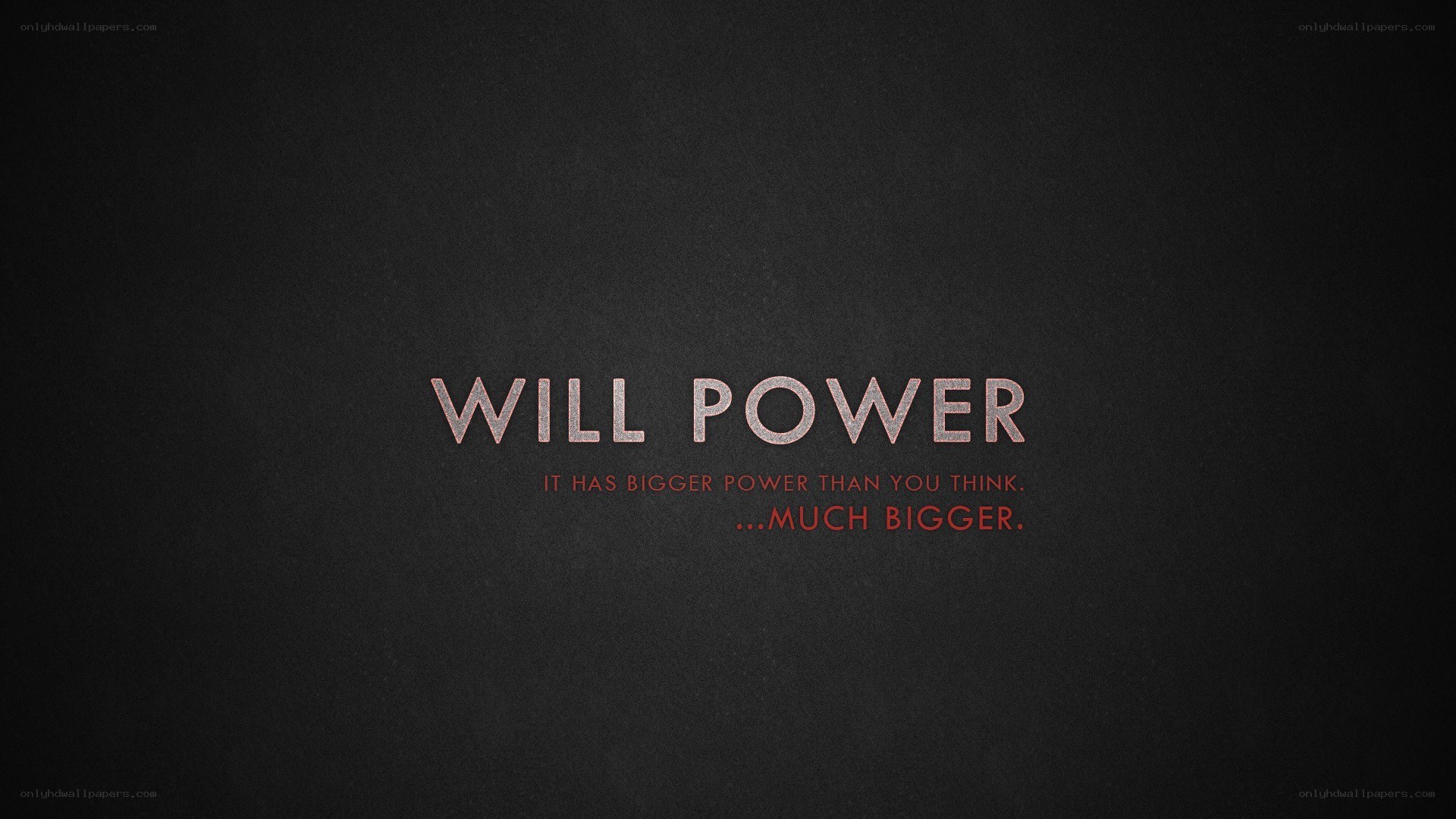 will power text graphic