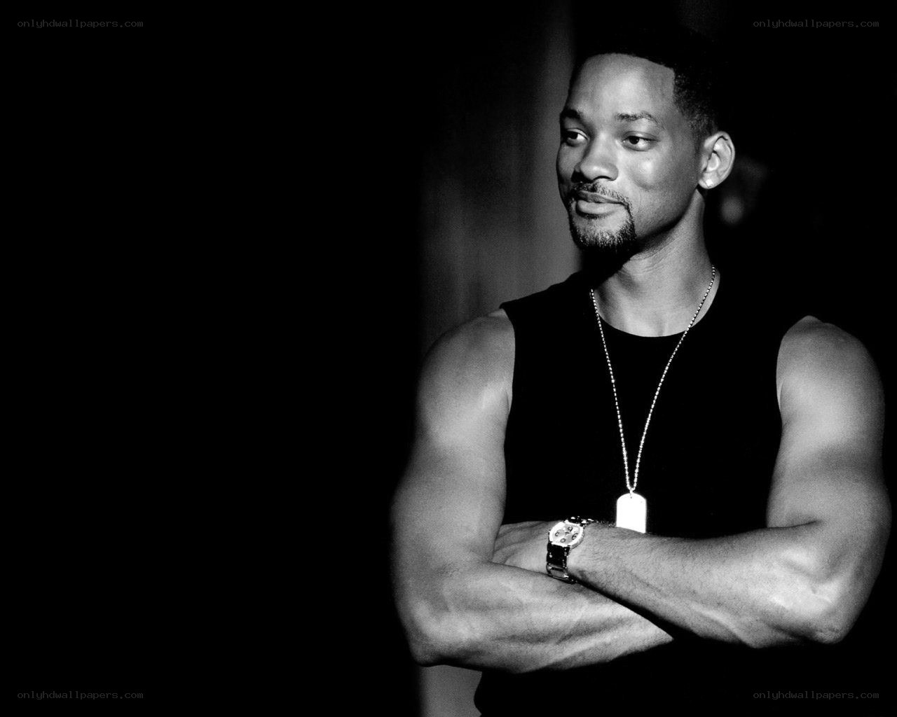 Will Smith in black and white
