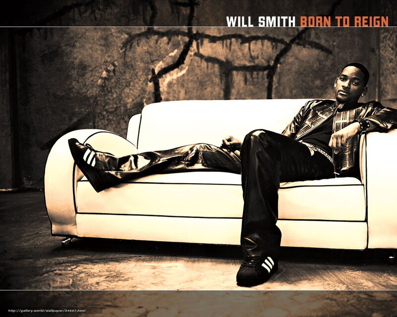 Will Smith on a white couch