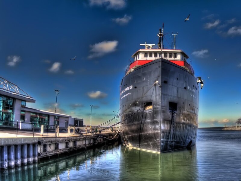 William G. Mather ship at dock