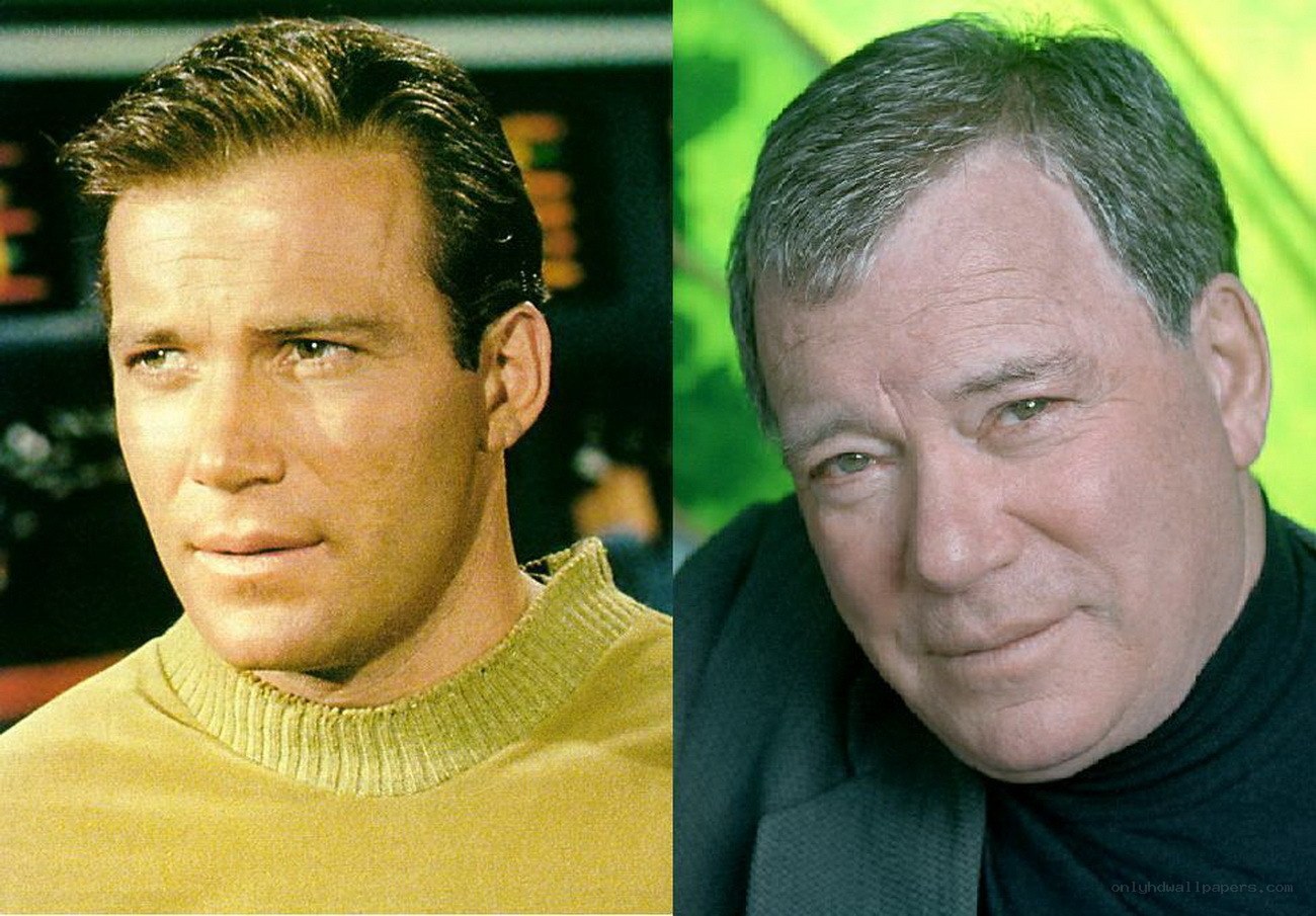 William Shatner at two ages