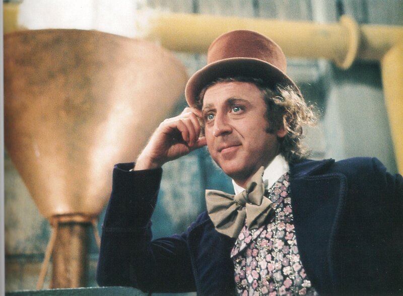 Willy Wonka in chocolate factory