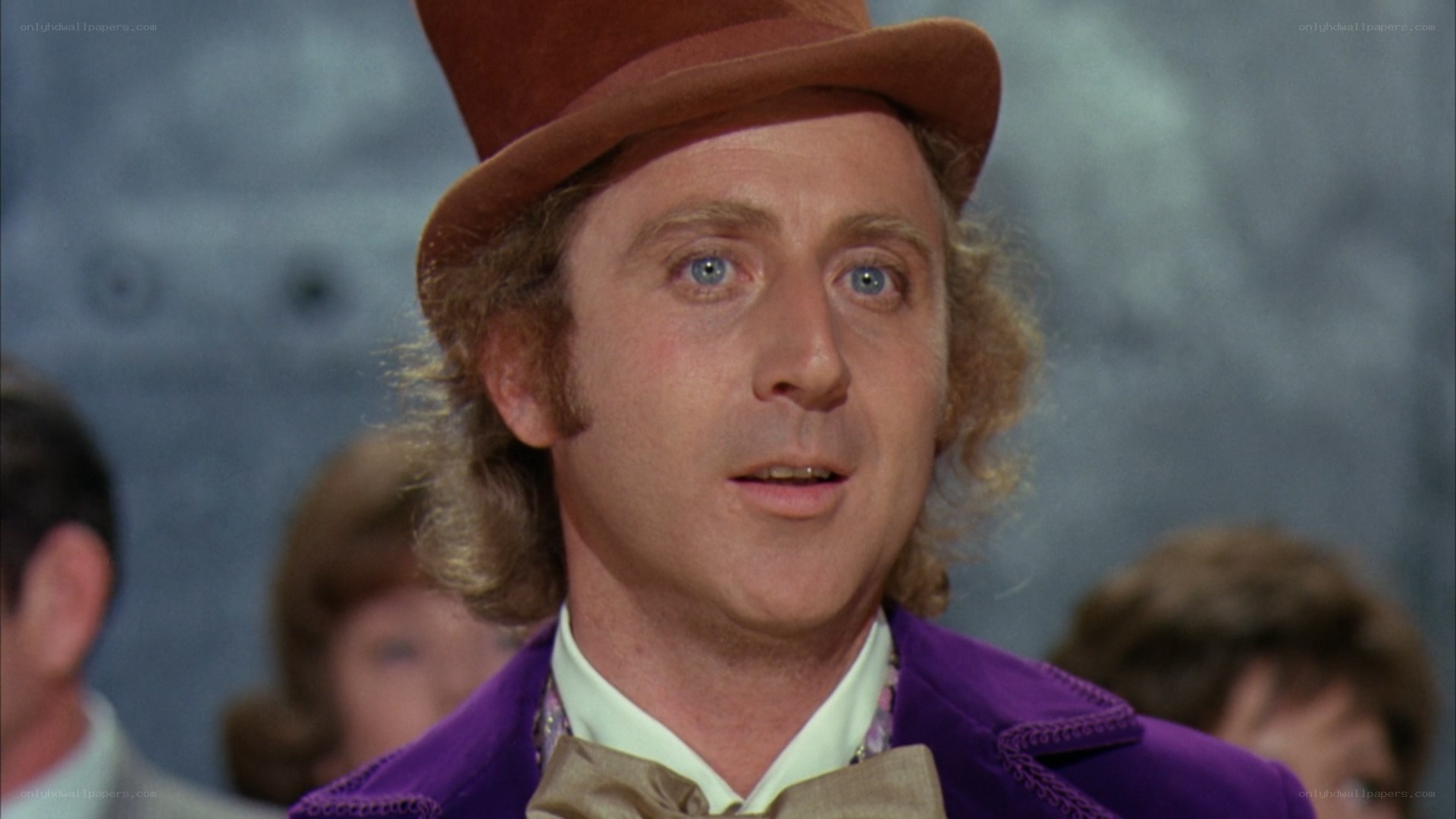 Willy Wonka in purple coat