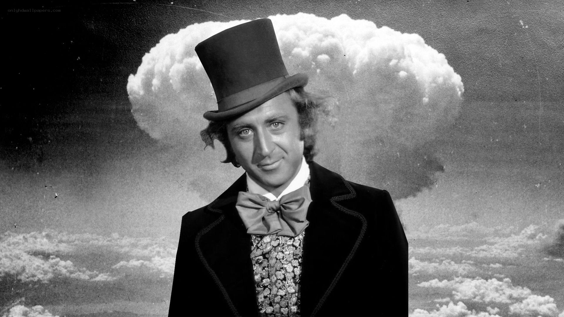 Willy Wonka with mushroom cloud