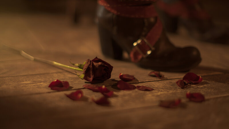 Wilted Rose on Floor