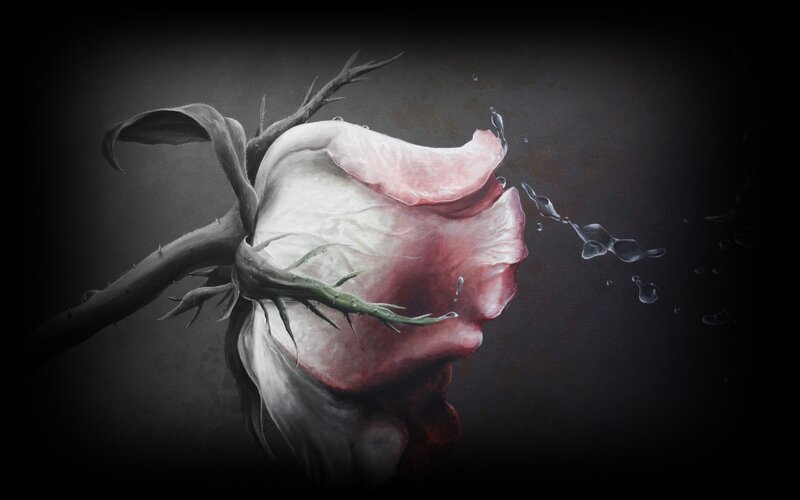Wilted Rose with Thorns
