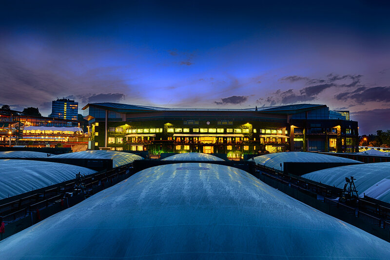 Wimbledon Stadium at Dusk