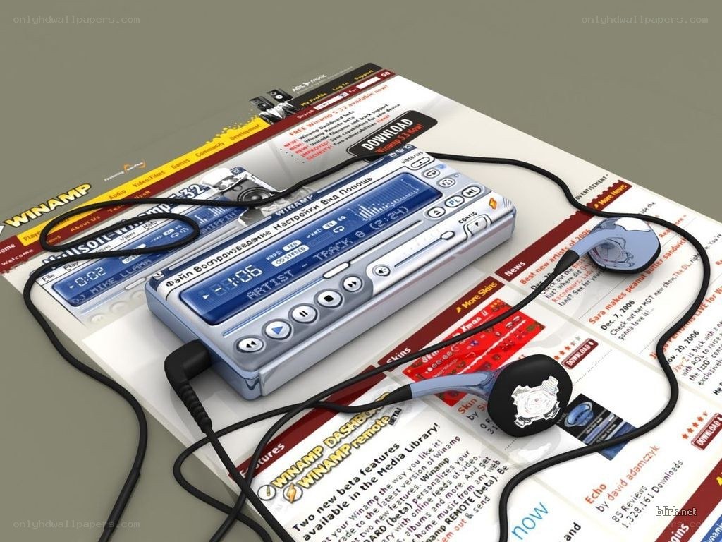 Winamp player on website