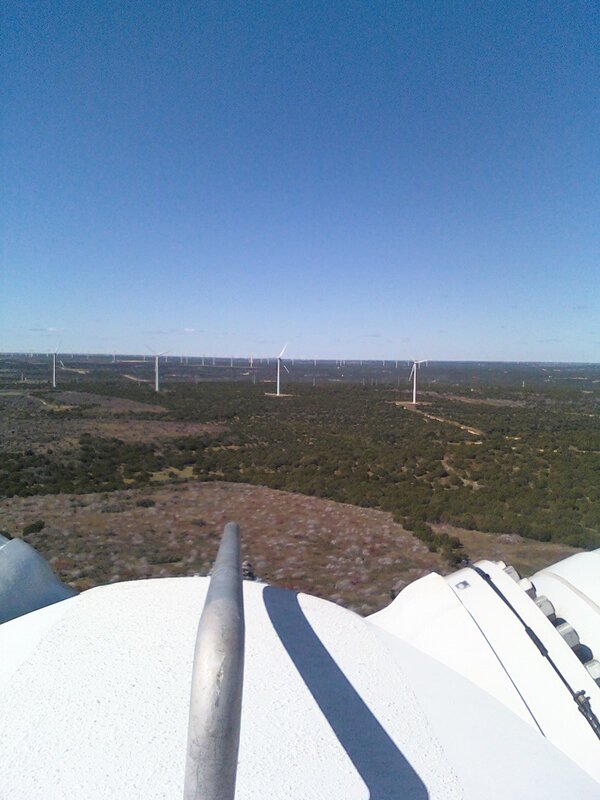 Wind farm from above