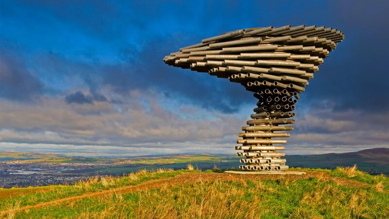 Wind Sculpture on Hill